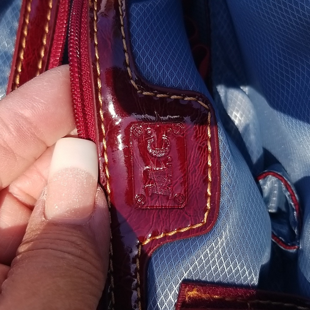 MC Elegant Teal and Burgundy Handbag Vegan Leather - Picture 11 of 11